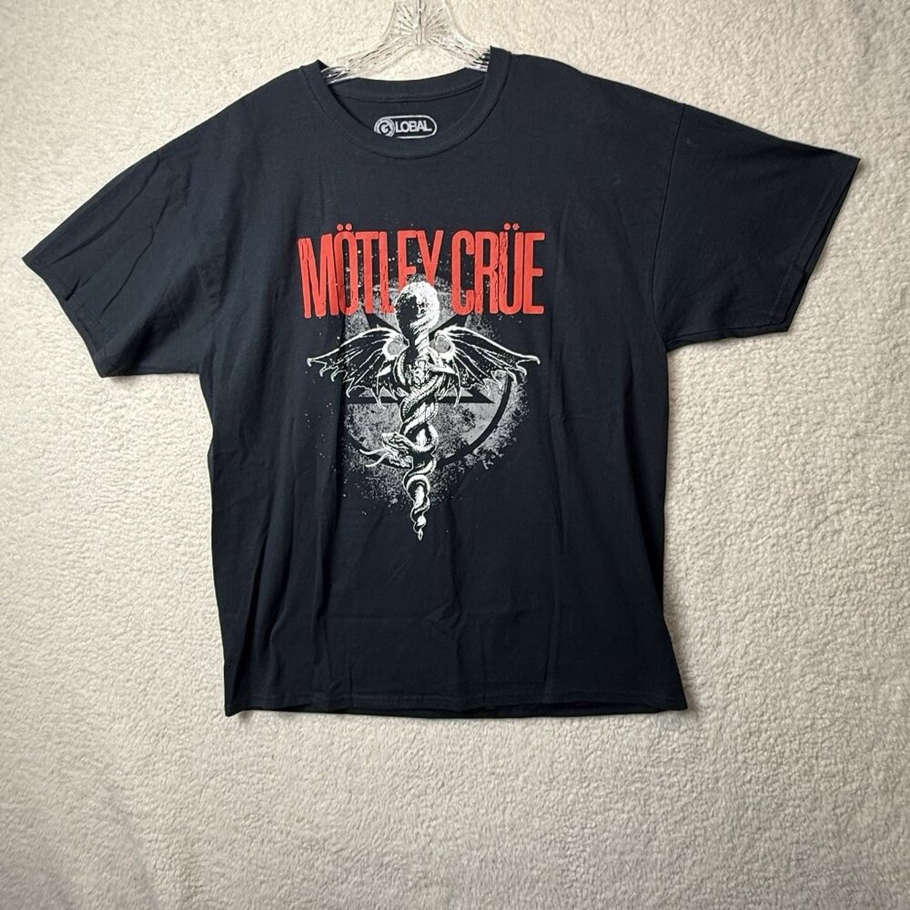 Motley Crew Dr. Feelgood Global Merchandising Mens Black Licensed Shirt Size XL